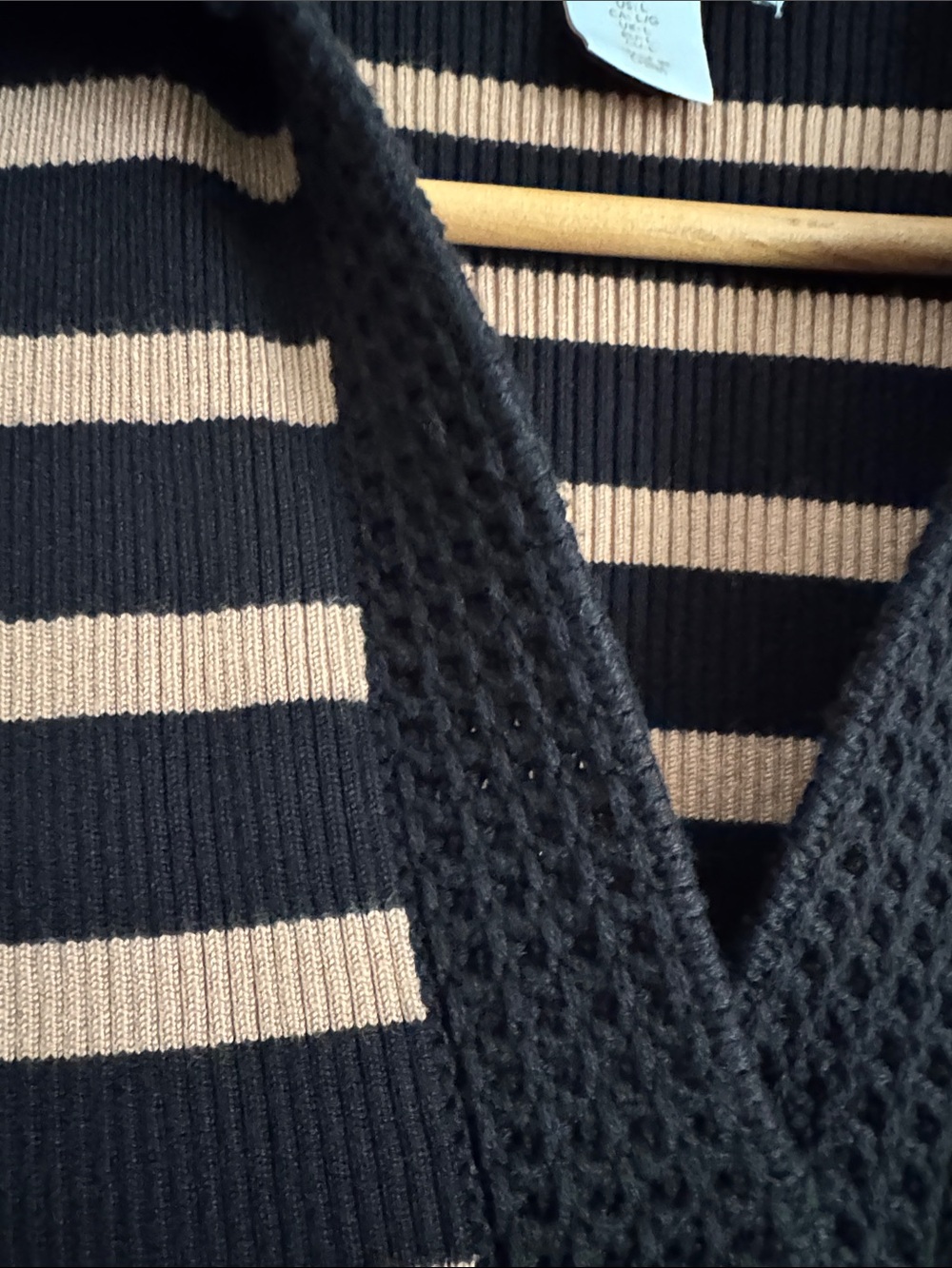 Caroline Constas Black and Tan Striped Polo Midi Dress - Picture 4 of 10